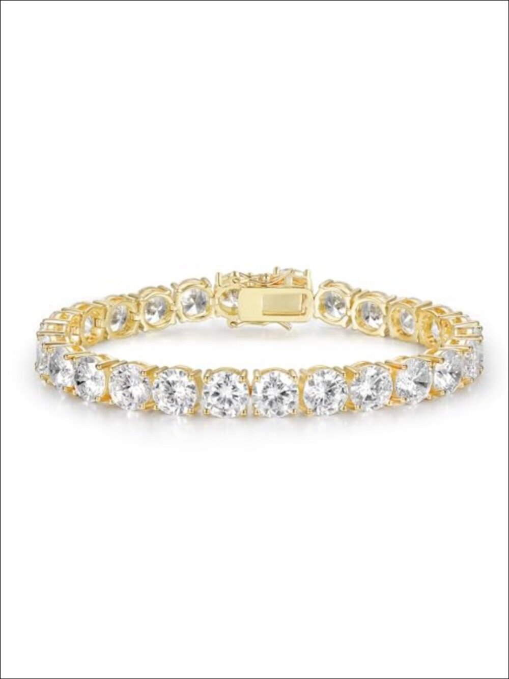 7.0mm Tennis Bracelet 18K Gold Plated Cubic Zirconia